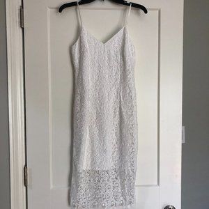 White House Black Market white lace midi dress- Size 2